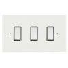 3 Gang 20 Amp 2 Way Switch: White Insert