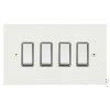 4 Gang 20 Amp 2 Way Switch: White Insert