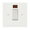 45 Amp Double Pole Switch with Neon: White Insert