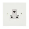 1 Gang 5 Amp Round Pin Socket: White Insert