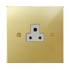 1 Gang 2 Amp Round Pin Socket: White Insert