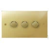 3 Gang 100W 2 Way LED (Trailing Edge) Dimmer (Min Load 1W, Max Load 100W)