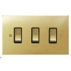 3 Gang 20 Amp 2 Way Switch: Black Insert