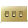 3 Gang 20 Amp 2 Way Switch: White Insert