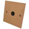 Single Isolated TV | Coaxial Socket - Black Trim