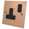 Single 13 Amp Socket - Black Trim