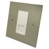 1 Gang Master Telephone Socket: White Insert