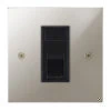 1 Gang RJ45 CAT 6 Socket: Black Insert