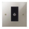 1 Gang Satellite Socket Outlet: Black Insert