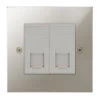 2 Gang RJ45 CAT 6 Socket: White Insert