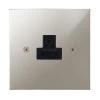 1 Gang 2 Amp Round Pin Socket: Black Insert