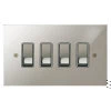 4 Gang 20 Amp 2 Way Switch: White Insert