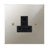 1 Gang 5 Amp Round Pin Socket: Black Insert