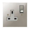 1 Gang 13 Amp Plug Socket: White Insert