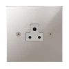 1 Gang 2 Amp Round Pin Socket: White Insert