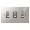 3 Gang 20 Amp 2 Way Switch: White Insert