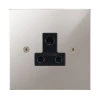 1 Gang 5 Amp Round Pin Socket: Black Insert