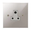 1 Gang 5 Amp Round Pin Socket: White Insert