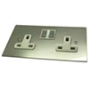 2 Gang 13 Amp Plug Socket: White Insert