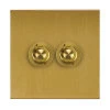 2 Gang Retractive Push Button Switch