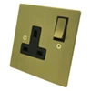 1 Gang 13 Amp Plug Socket: Black Insert