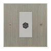 1 Gang Satellite Socket Outlet: White Insert