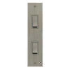 2 Gang 20 Amp 2 Way Switch: White Insert