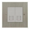 2 Gang RJ45 CAT 6 Socket: White Insert