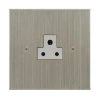 1 Gang 2 Amp Round Pin Socket: White Insert