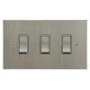 3 Gang 20 Amp 2 Way Switch: White Insert