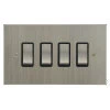 4 Gang 20 Amp 2 Way Switch: Black Insert