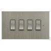 4 Gang 20 Amp 2 Way Switch: White Insert