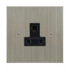 1 Gang 5 Amp Round Pin Socket: Black Insert