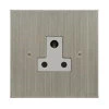 1 Gang 5 Amp Round Pin Socket: White Insert