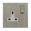 1 Gang 13 Amp Plug Socket: White Insert