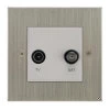 TV-Satellite Outlet: White Insert