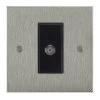 1 Gang Satellite Socket Outlet: Black Insert