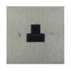 1 Gang 2 Amp Round Pin Socket: Black Insert