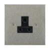 1 Gang 5 Amp Round Pin Socket: Black Insert