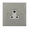 1 Gang 5 Amp Round Pin Socket: White Insert