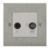 TV-Satellite Outlet: White Insert