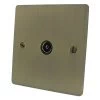 Elite Flat Antique Brass TV Socket - 1