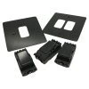 Flat Grid Matt Black Grid Plates - 1