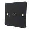 Single Non Isolated TV | Coaxial Socket : Black Trim