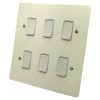 Flat Grid Matt White Grid Plates - 4