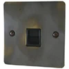 1 Gang Telephone Master Socket - Black Trim