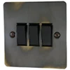 3 Gang 2 Way 10 Amp Switches - Black