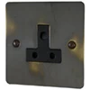 3 Round Pin 5 Amp Socket - Black Trim