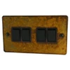 4 Gang 2 Way 10 Amp Switches - Black