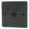 Single Non Isolated TV | Coaxial Socket - Black Trim